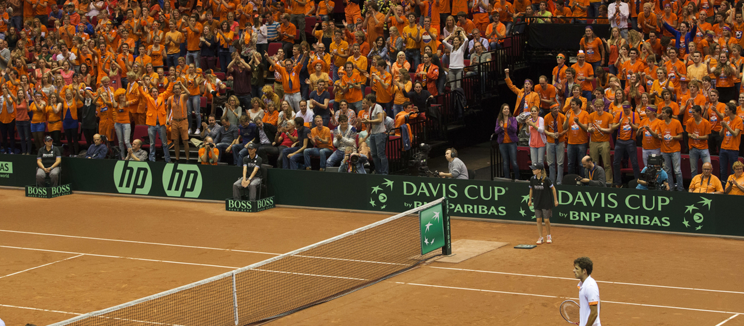 Davis Cup Juichende fans - Robin Haase