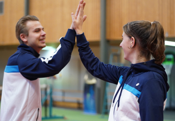 Indoor mix highfive winter