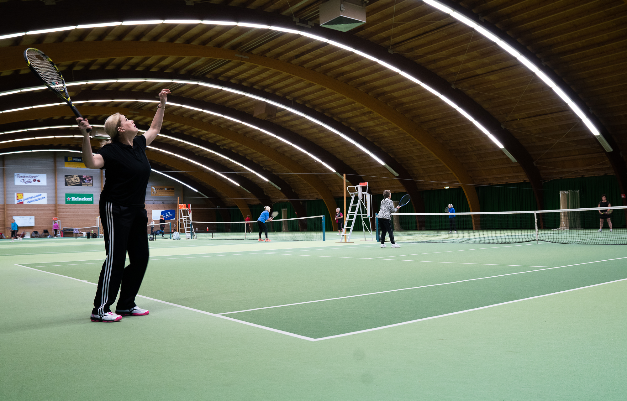 Overdekt tennishal vrijspelen