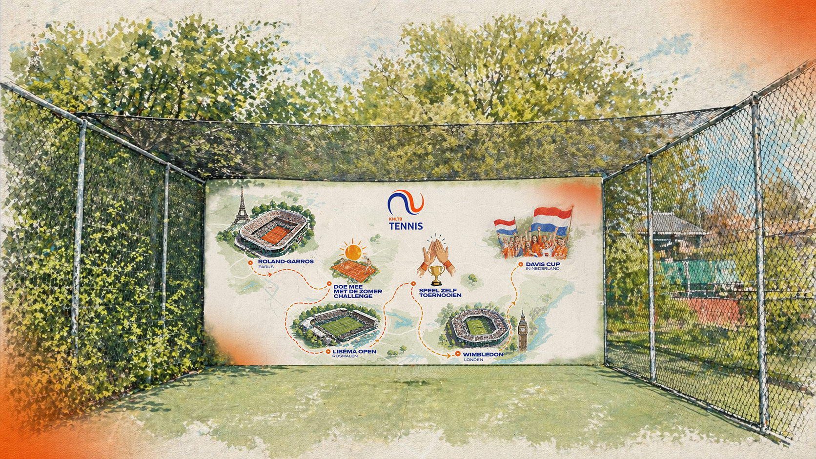 Tennismuurtje zomercampagne